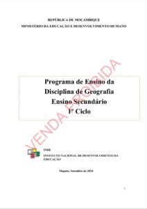 Geografia da 8ª Classe - Programa de Ensino (INDE 2024) em PDF