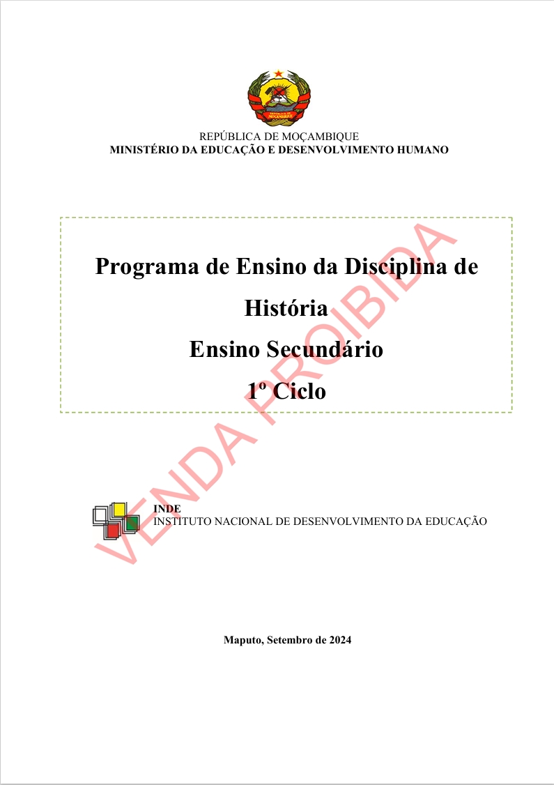 História do I Ciclo - Programa de Ensino (INDE 2024) em PDF