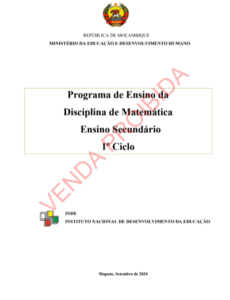 Matemática da 8ª Classe - Programa de Ensino (INDE 2024) em PDF