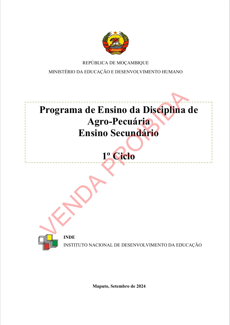Programa de Ensino da Disciplina de Agropecuária do 1º Ciclo do Ensino Secundário