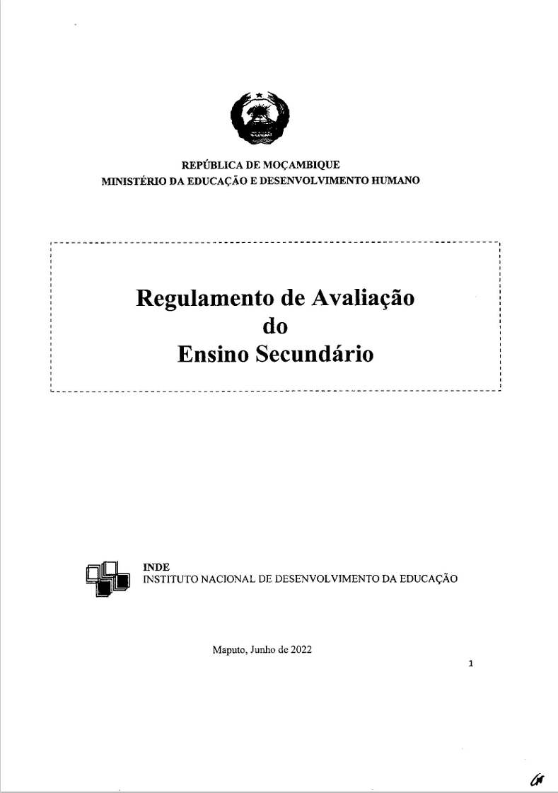Regulamento de Avaliação do Ensino Secundário de Moçambique (MEC 2022)