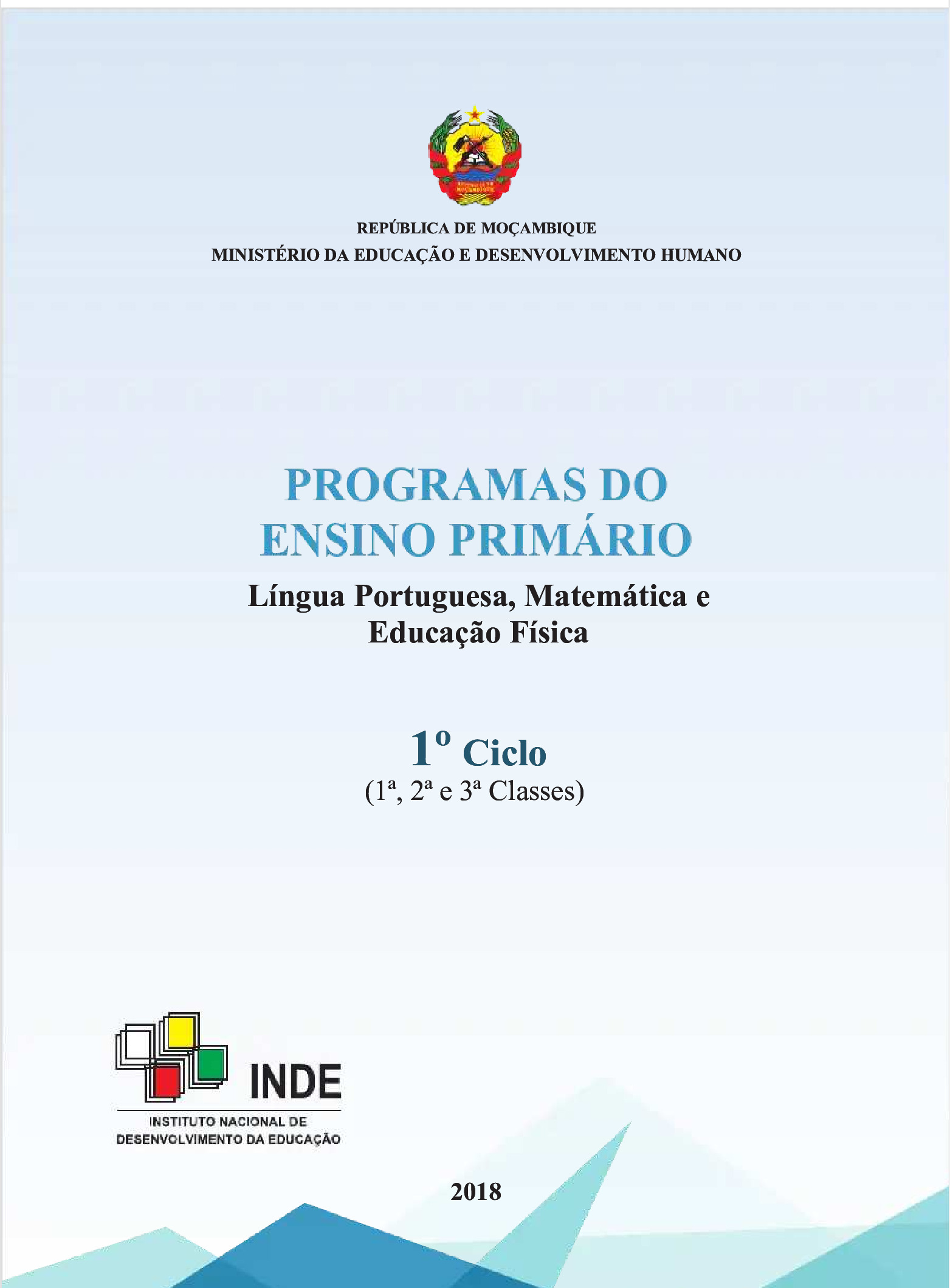 Programas do 1º Ciclo do Ensino Primário (2018 - Novo) em PDF